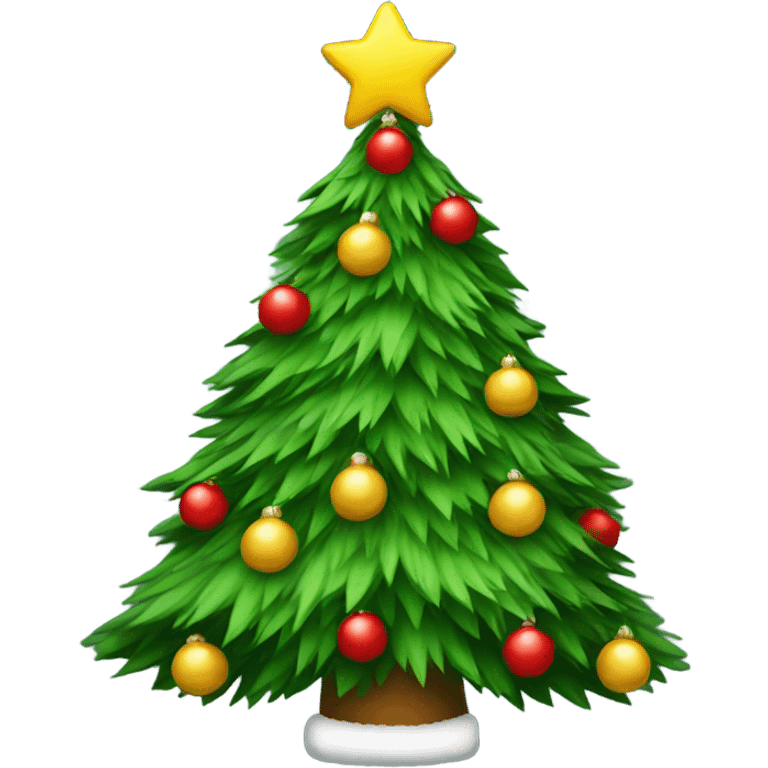 Christmas tree with Santa hat emoji