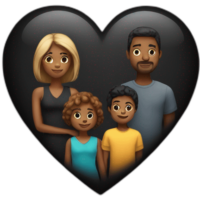 family black heart emoji