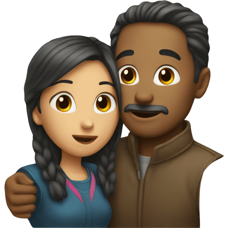 man and girl kissing  emoji