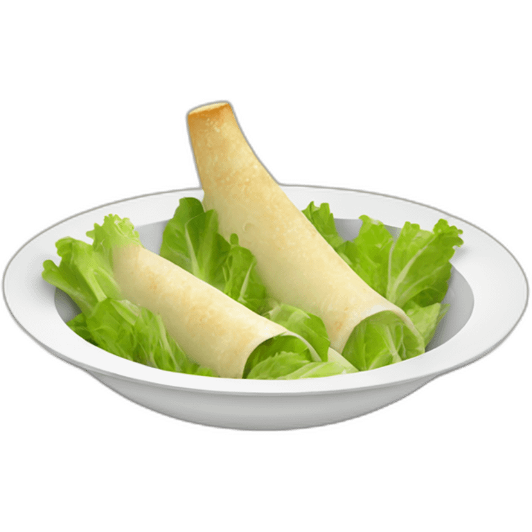 Caesar salad flute emoji