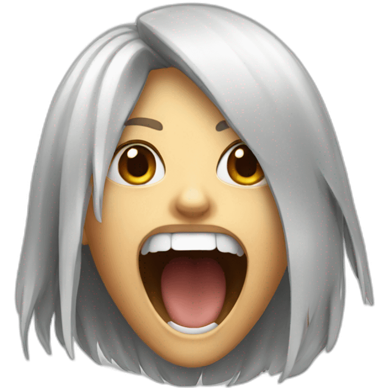 A screaming girl emoji