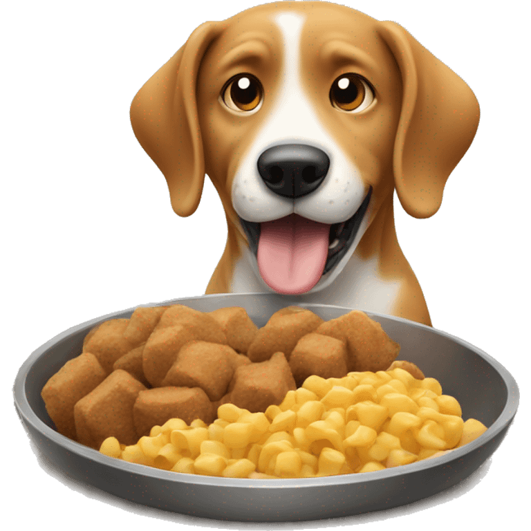 Dog eating food emoji