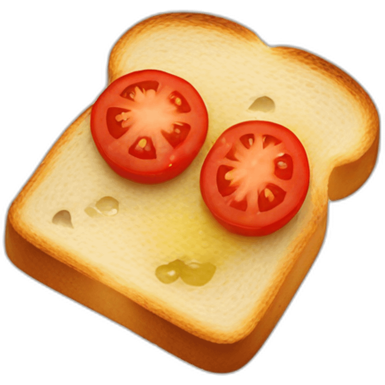 Toast soaked with tomato and olive oil emoji