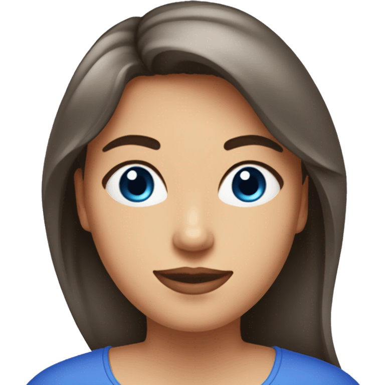 Pastèque avec une femme brune aux yeux bleus emoji