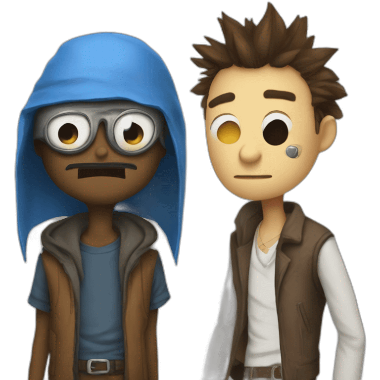 Mordecai and Rigby emoji