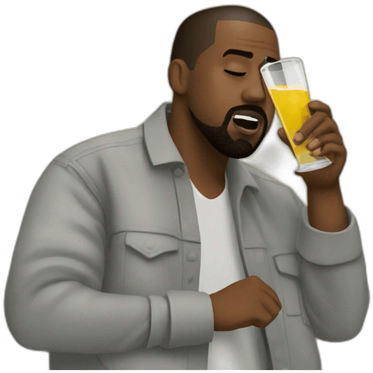 kanye west drinking tequila emoji