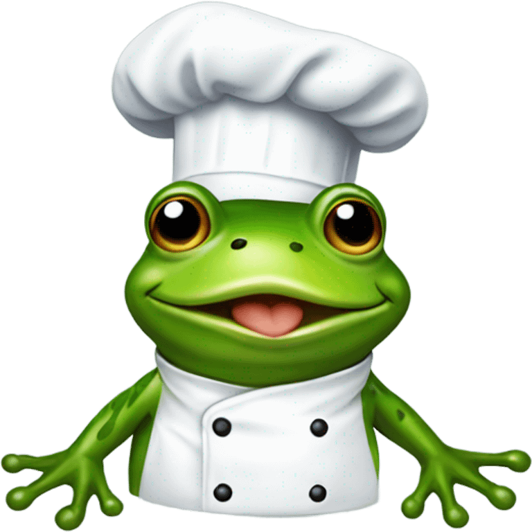 Frog dressed as a chef doing  chefs kiss  emoji