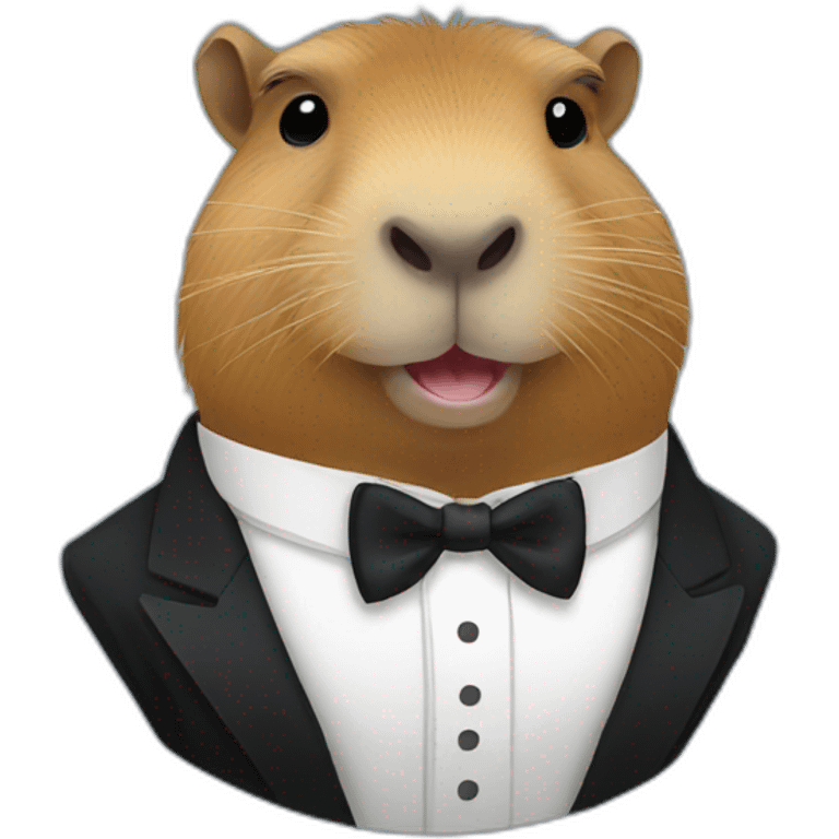 Capybara in a tuxedo emoji