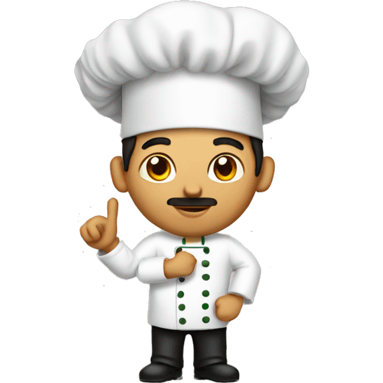 Mexican chef doing Italian hand gesture emoji