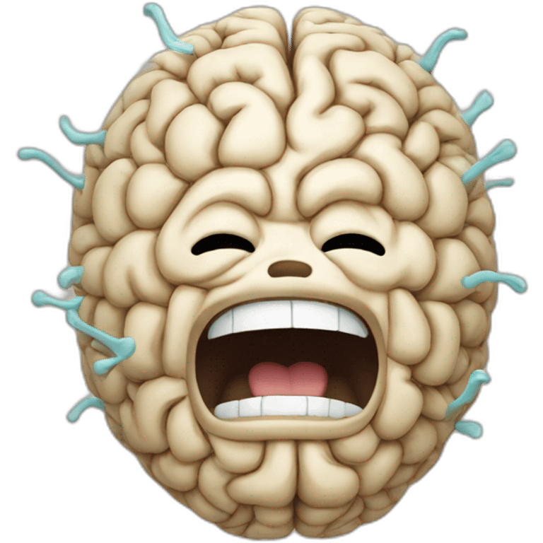 screaming brain emoji