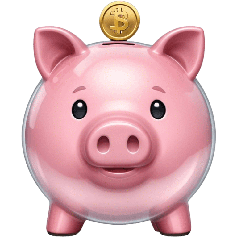 Transparent piggy bank emoji