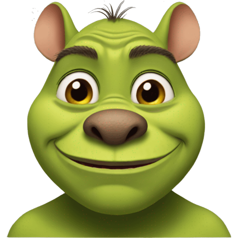 shrek mixed with an ugly rat emoji