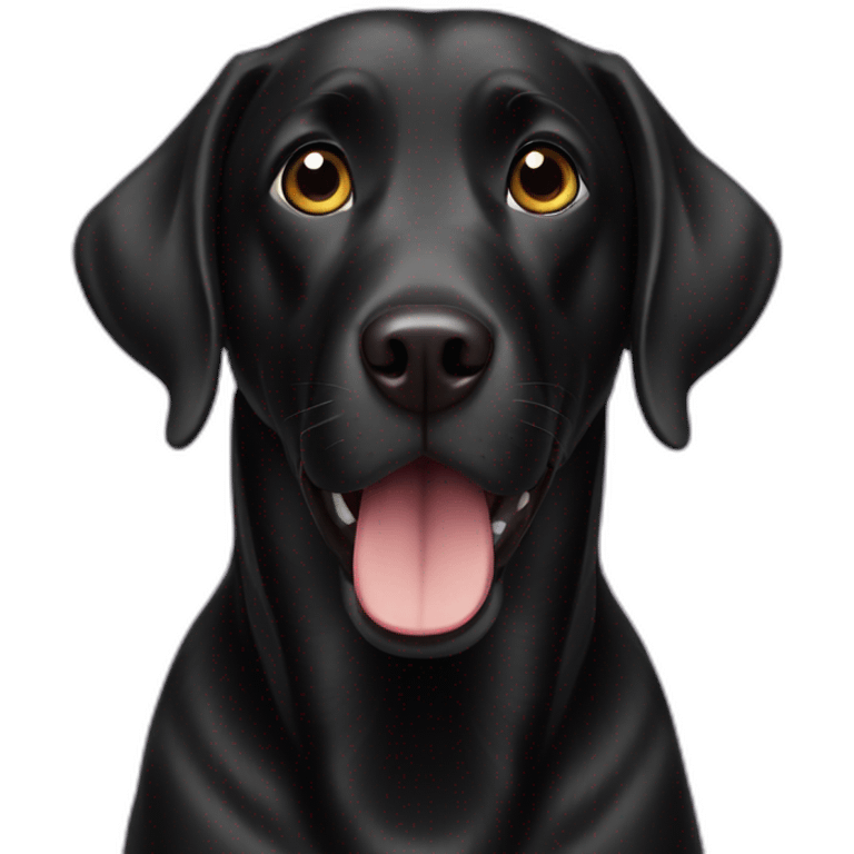 black labrador shocked emoji