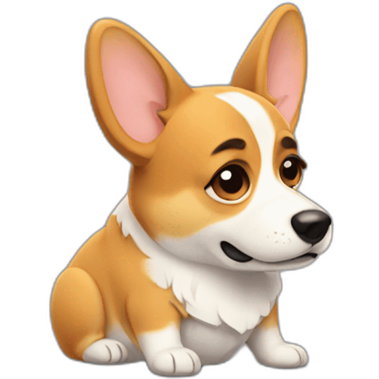 Sad corgi emoji