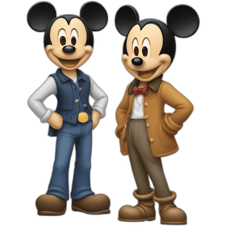 Walt Disney and Mickey Mouse emoji