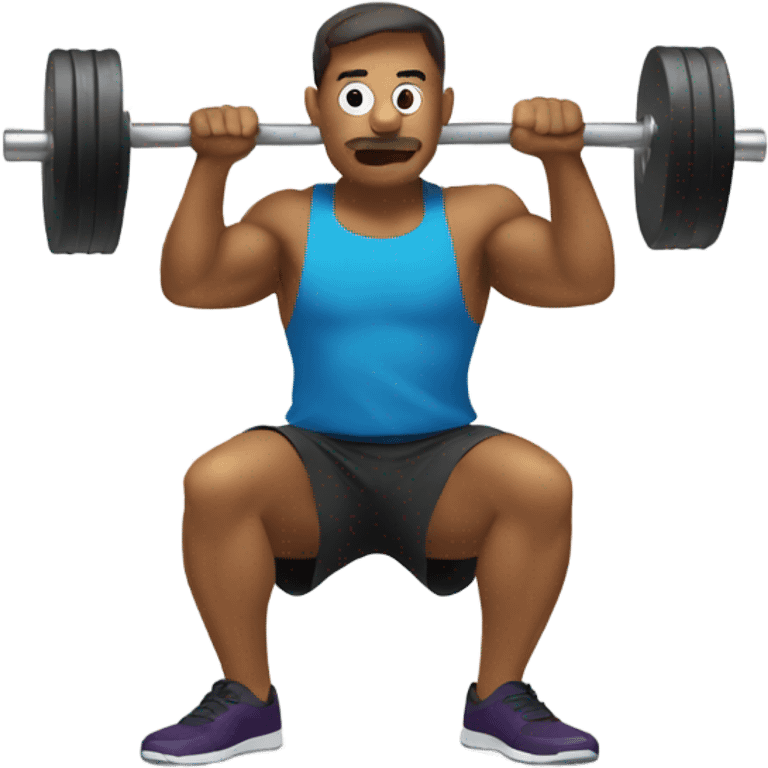 squating with weights emoji