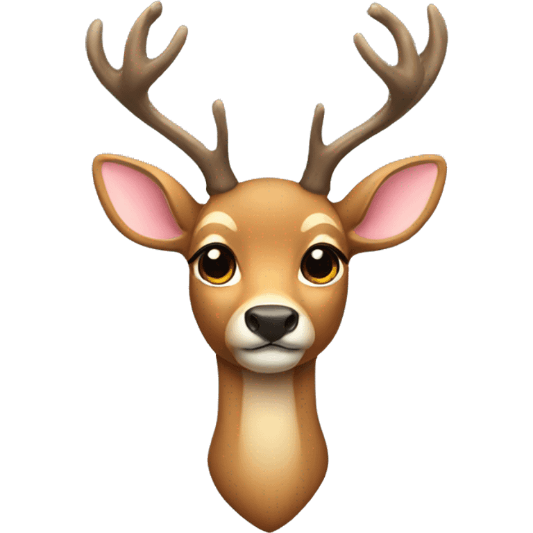 Deer wearing a bow emoji