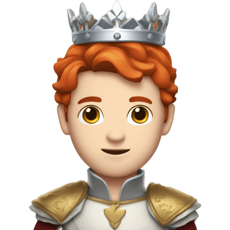 PRINCE WITH WHITE SKIN, RED HAIR, WITH A PRINCE'S CROWN, WITH A PRINCE'S MEDIEVAL CLOTHES emoji