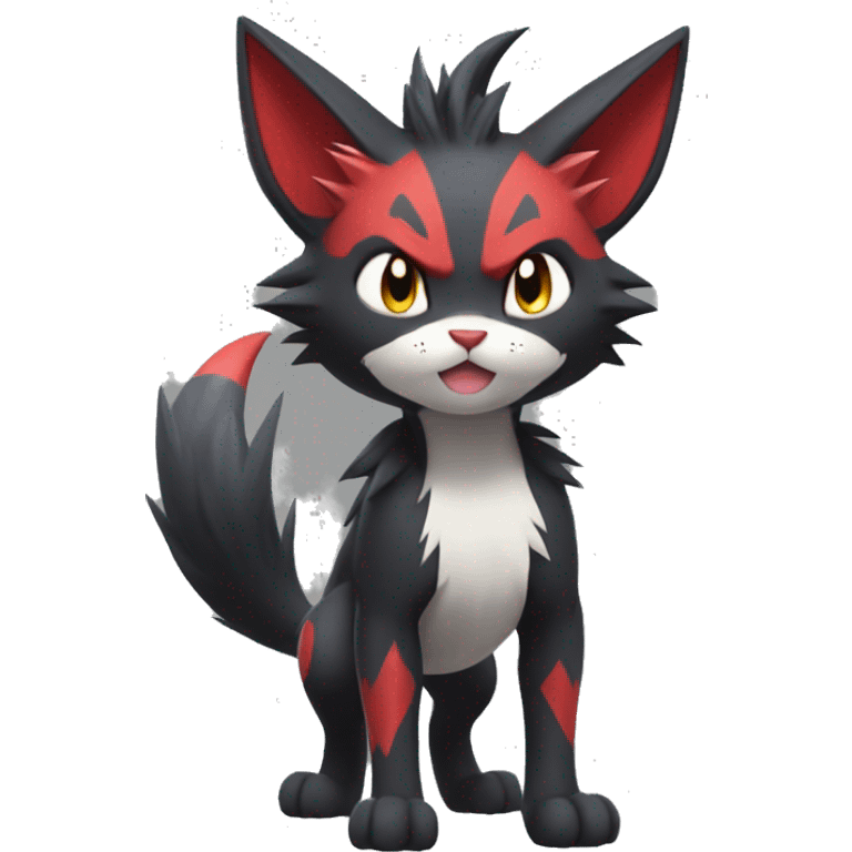  Kawaii Edgy Cool Beautiful Torracat-Zoroark full body emoji