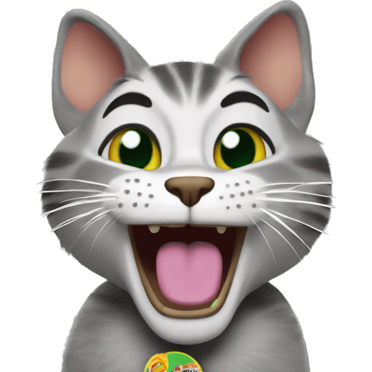 crusty the cat from Chuck e cheese emoji