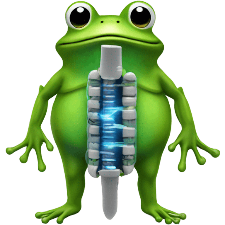 measure voltage from frog muscle emoji