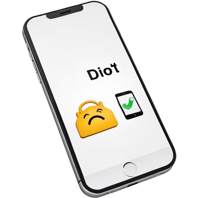 a mobile phone holding up a ‘do not disturb’ sign emoji