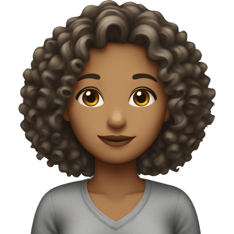 Curly hair girl emoji