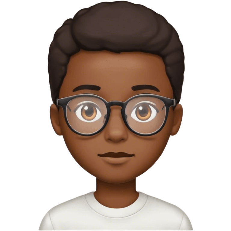 Black boy with glasses emoji