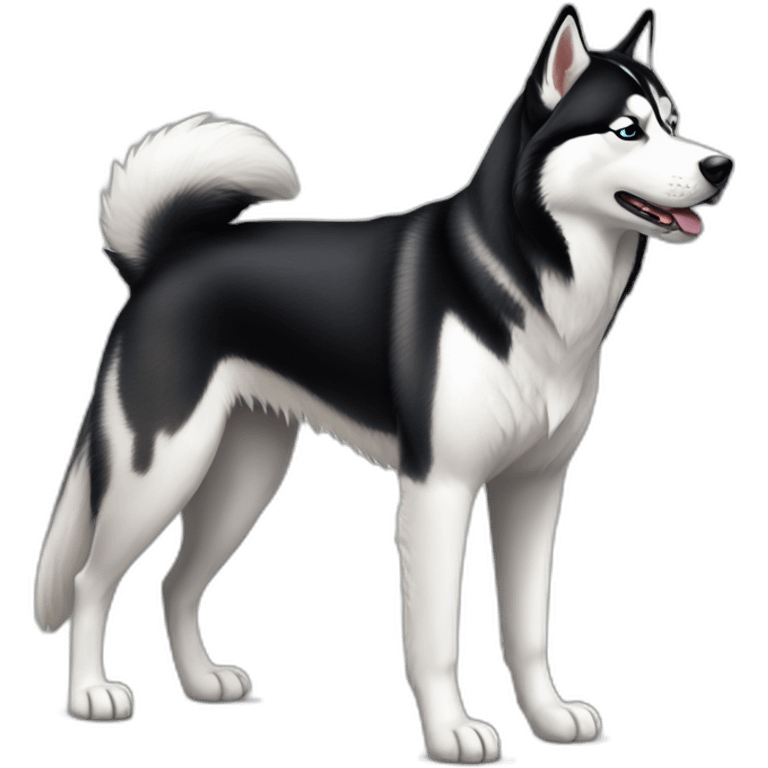 Dog siberian husky full-height emoji