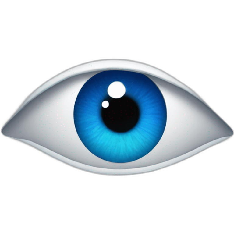 An eye in blue hamd emoji