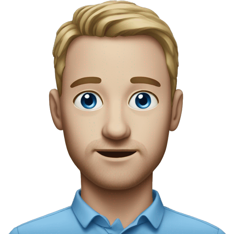 realistic portrait of a male with blue eyes emoji