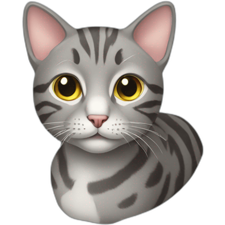 grey tabby cat emoji