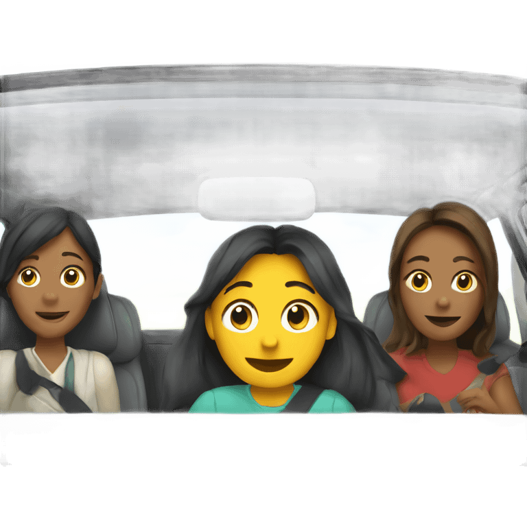 Inside car view from backseat emoji