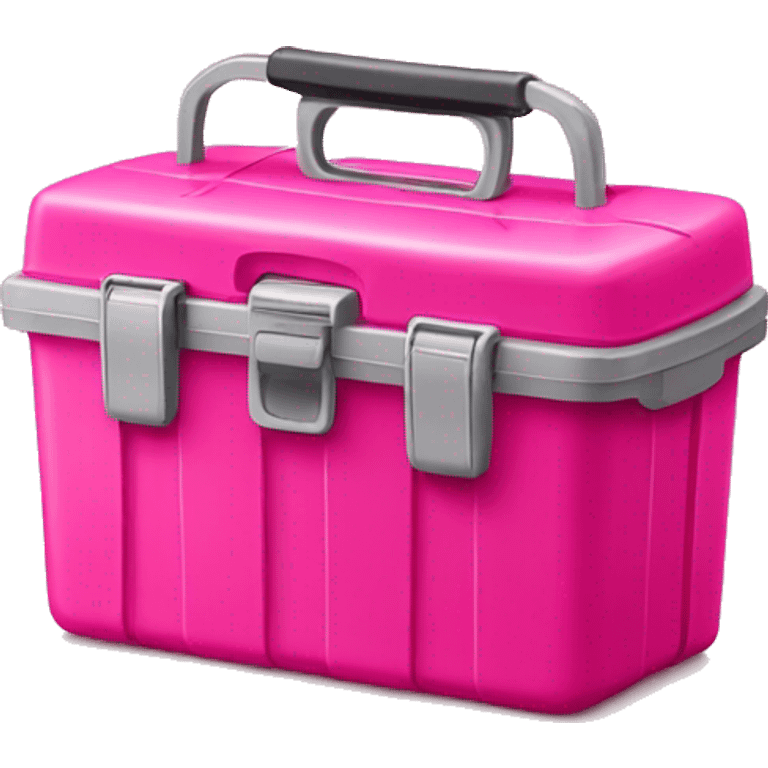 Realistic hot pink Fishing tackle box emoji