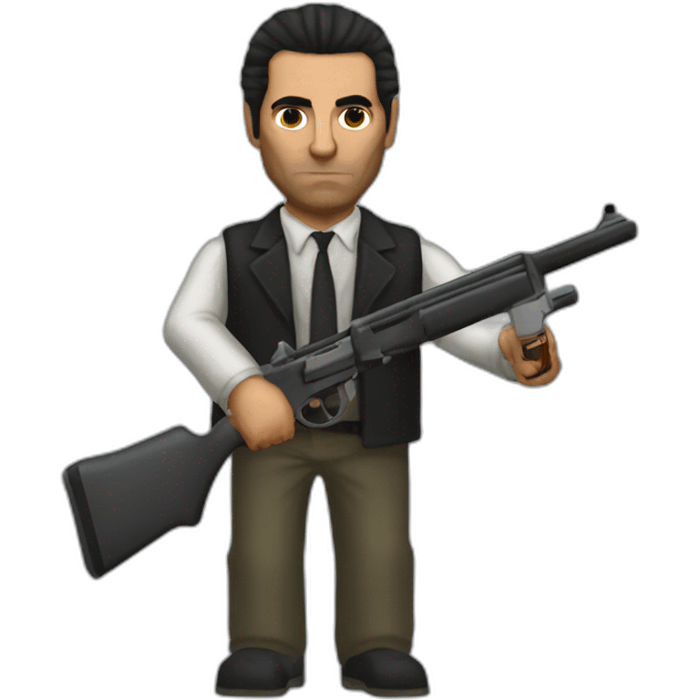 GTA III Italian Mafia man with shotgun emoji