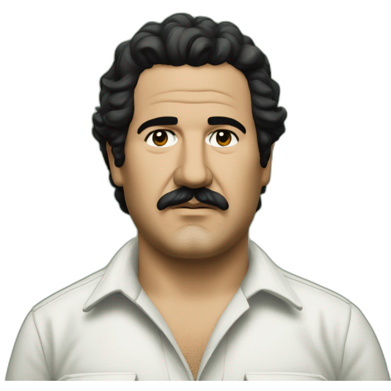 Pablo escobar avec le drapau de l'algerie emoji