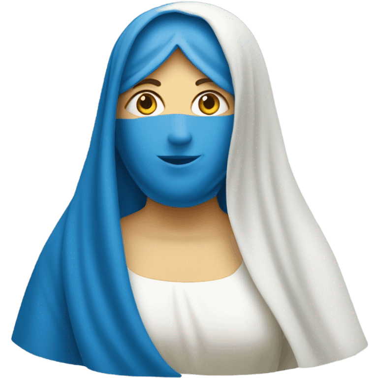 La vierge marie, voile bleu emoji