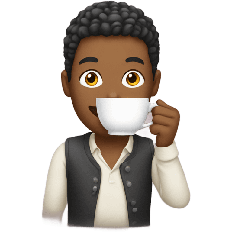 Guy holding a teacup with his pinky sticking out emoji