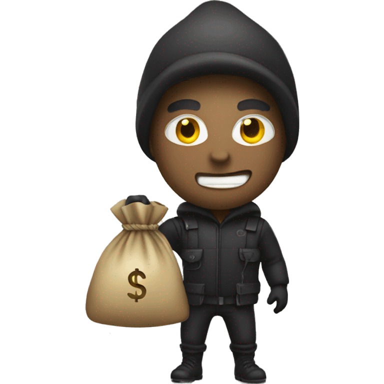 Thief with a bag of money  emoji