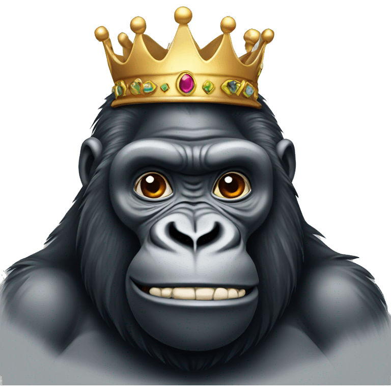 Gorilla with crown emoji