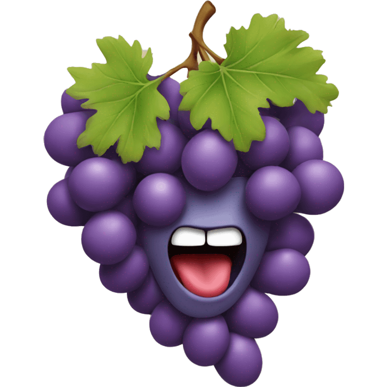 Face with grapes coming out of mouth  emoji