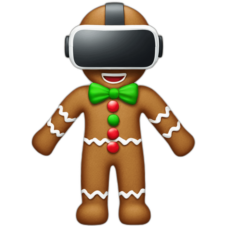 christmas-gingerbread-man-in-vr-headset-full body emoji