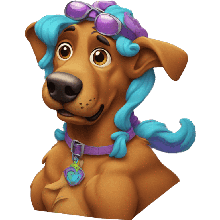 Psychedelic scooby doo emoji