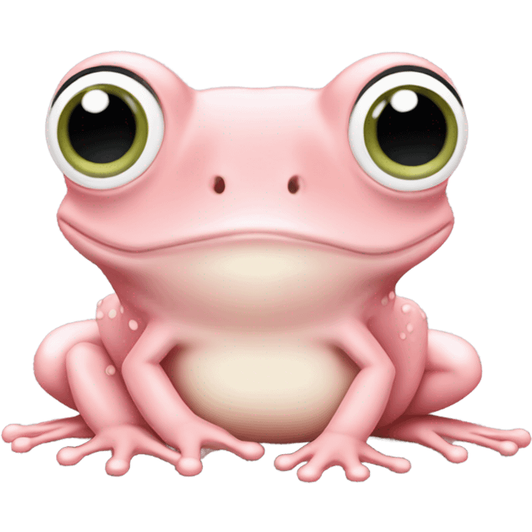 Light pastel pink frog  emoji