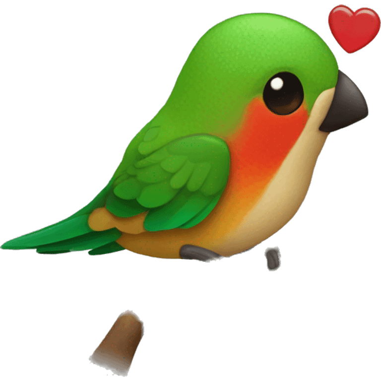 emoji de un colibrí con dos enamorados emoji