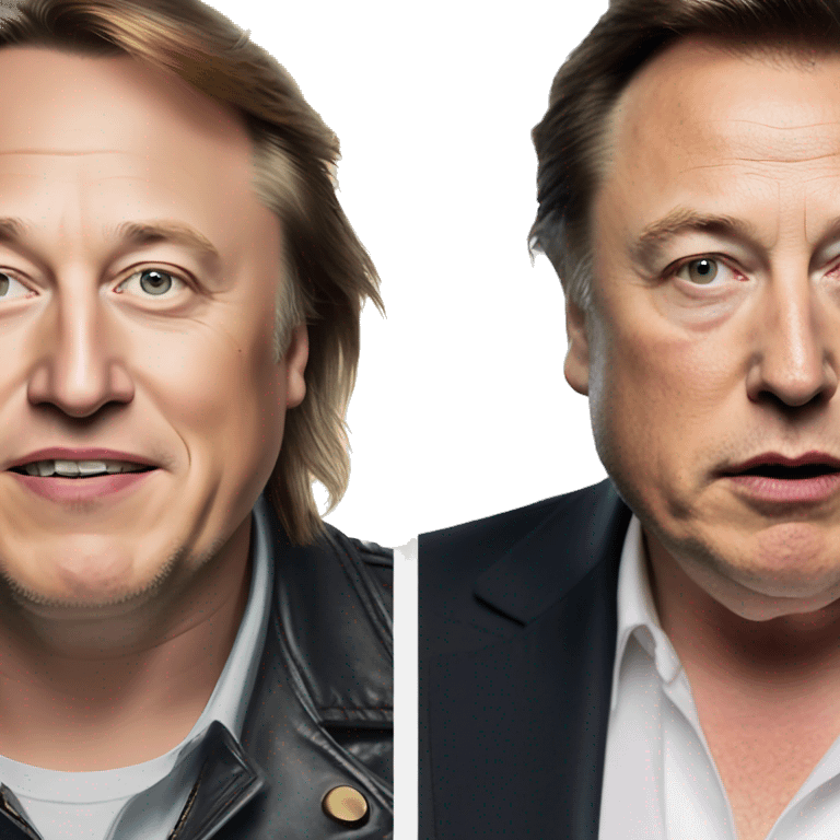 Elon musk vs Gérard Depardieu emoji