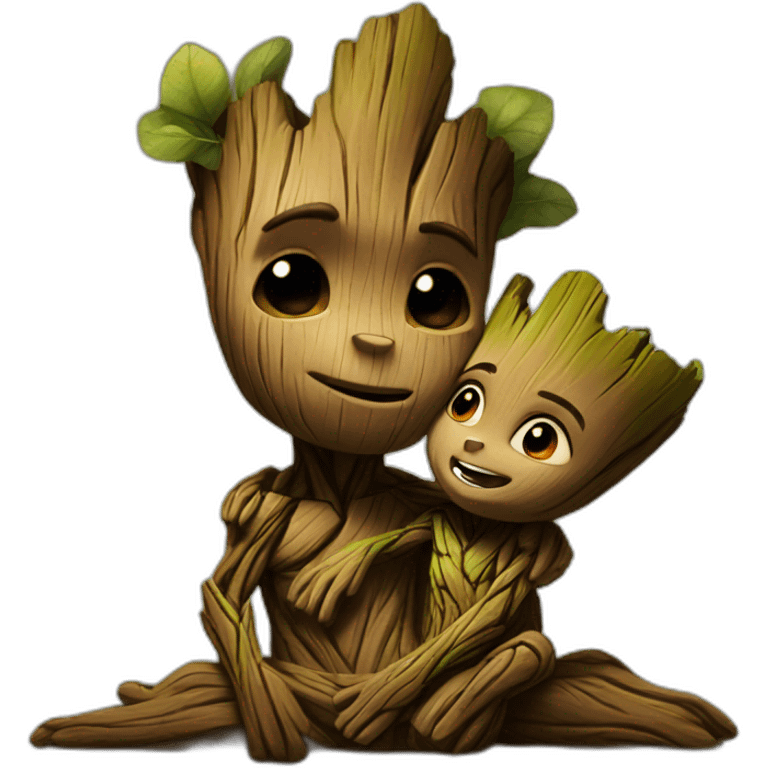 groot kiss love emoji