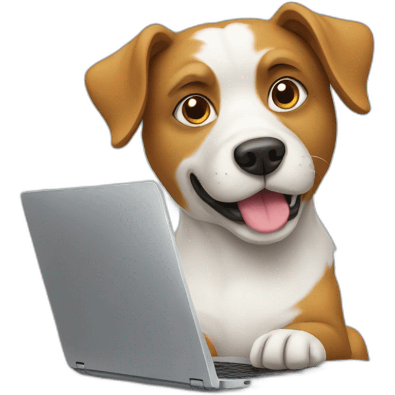 dog with laptop emoji