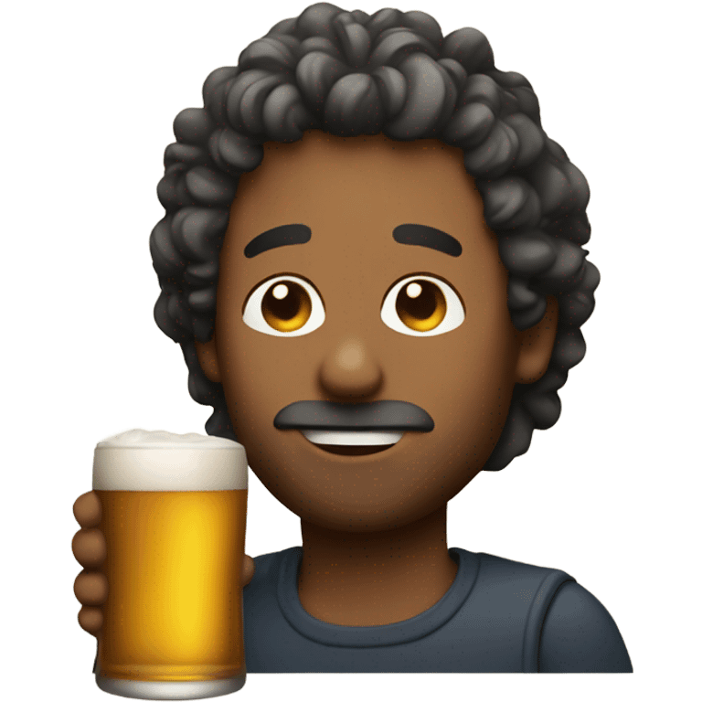 Dude drinking beers emoji