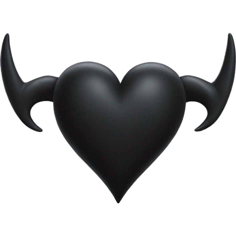 Black heart with small black horns and tail emoji